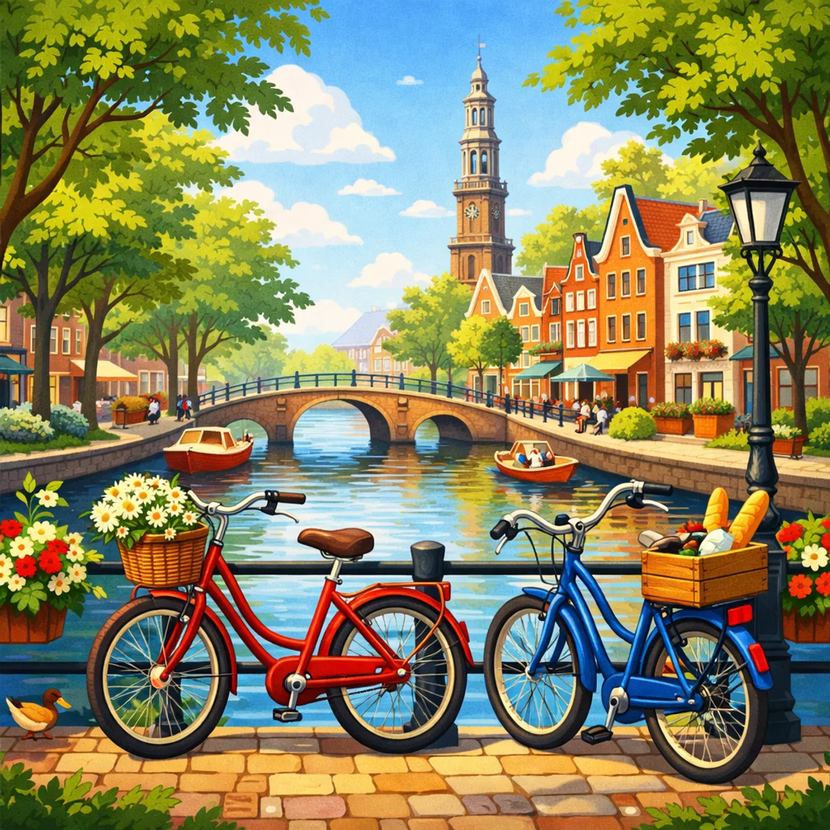 Bicycles by the Canal
