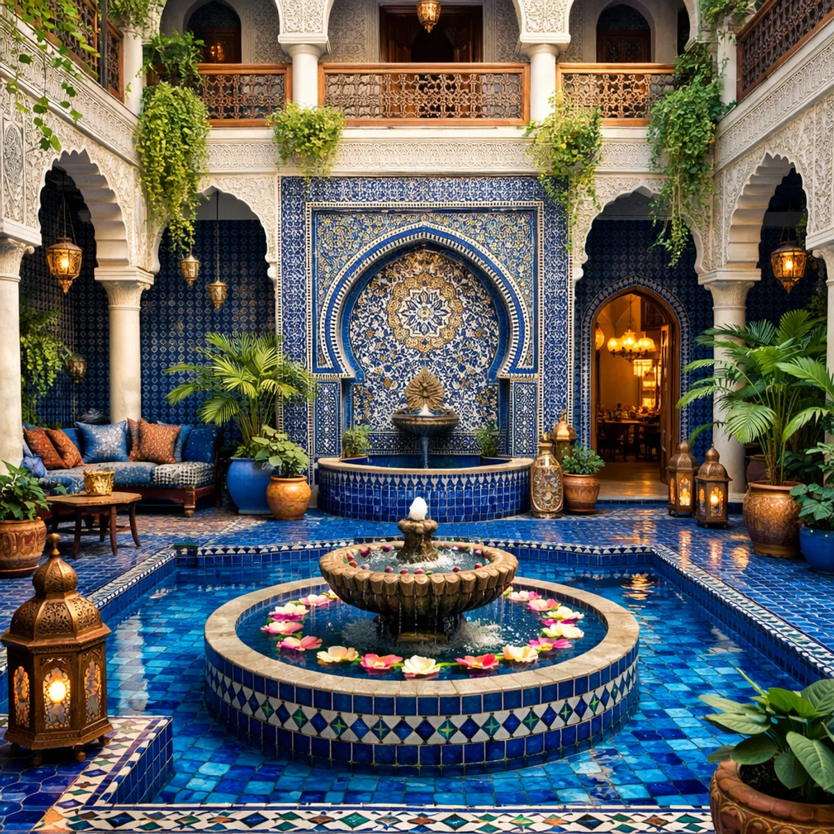 Stunning Moroccan Riad Courtyard
