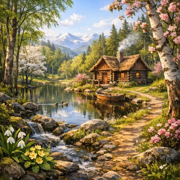 Cottage de Printemps dans la Forêt