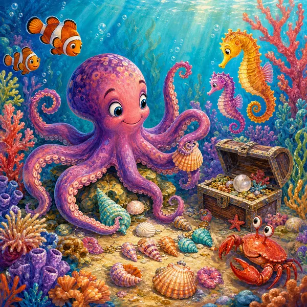 Octopus and the Sunken Treasure