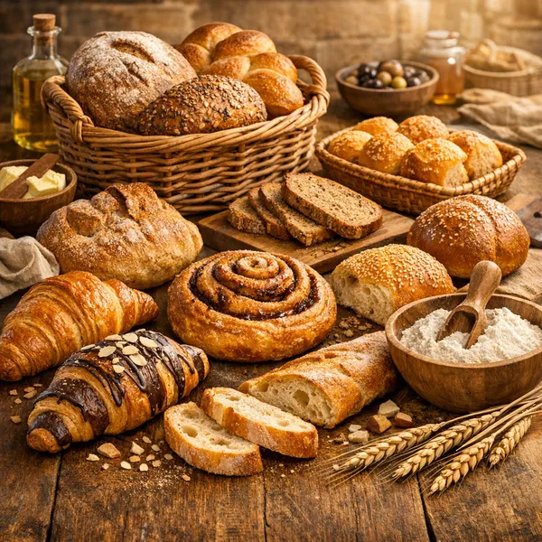 Frisches Brot und Gebäck