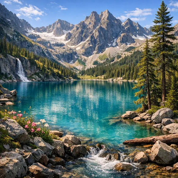 Türkisblauer Alpensee