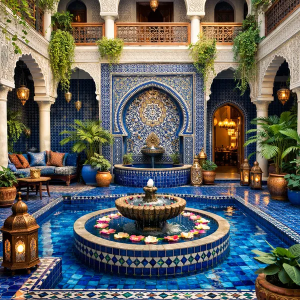Stunning Moroccan Riad Courtyard
