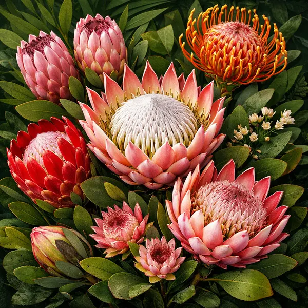 Flores de Protea Dramáticas