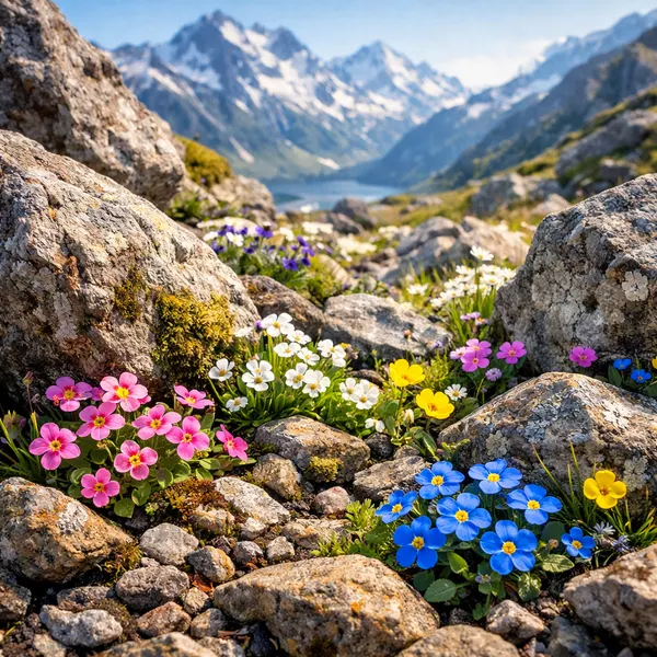 Tiny Alpine Wildflowers
