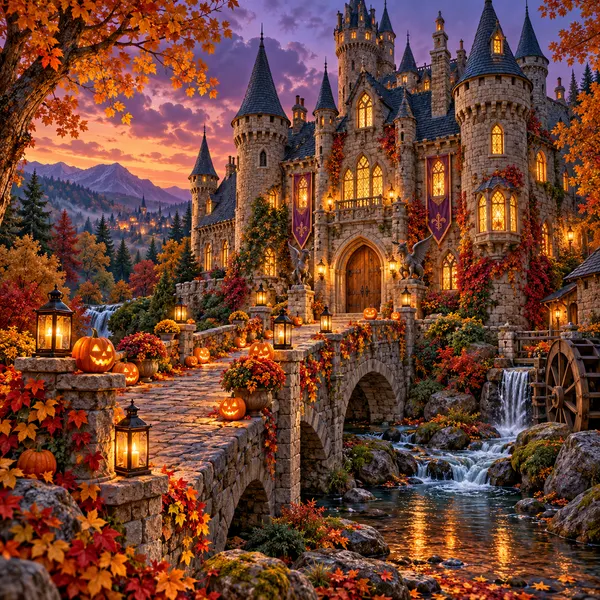 Château enchanté d’Halloween